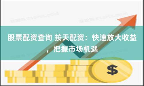 股票配资查询 按天配资：快速放大收益，把握市场机遇